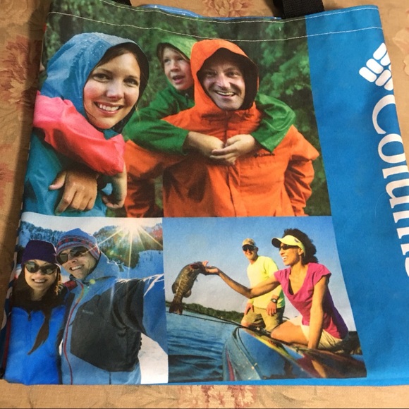 Reusable Graphic Tote Columbia Reuse Recycle LIKE NEW - Picture 2 of 12